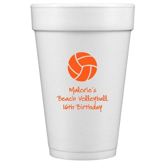 Volleyball Styrofoam Cups